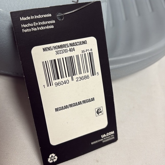 Under Armour Ansa Graphic Logo Slide Sandal Mod Gray Size 10 NWT - Picture 6 of 7